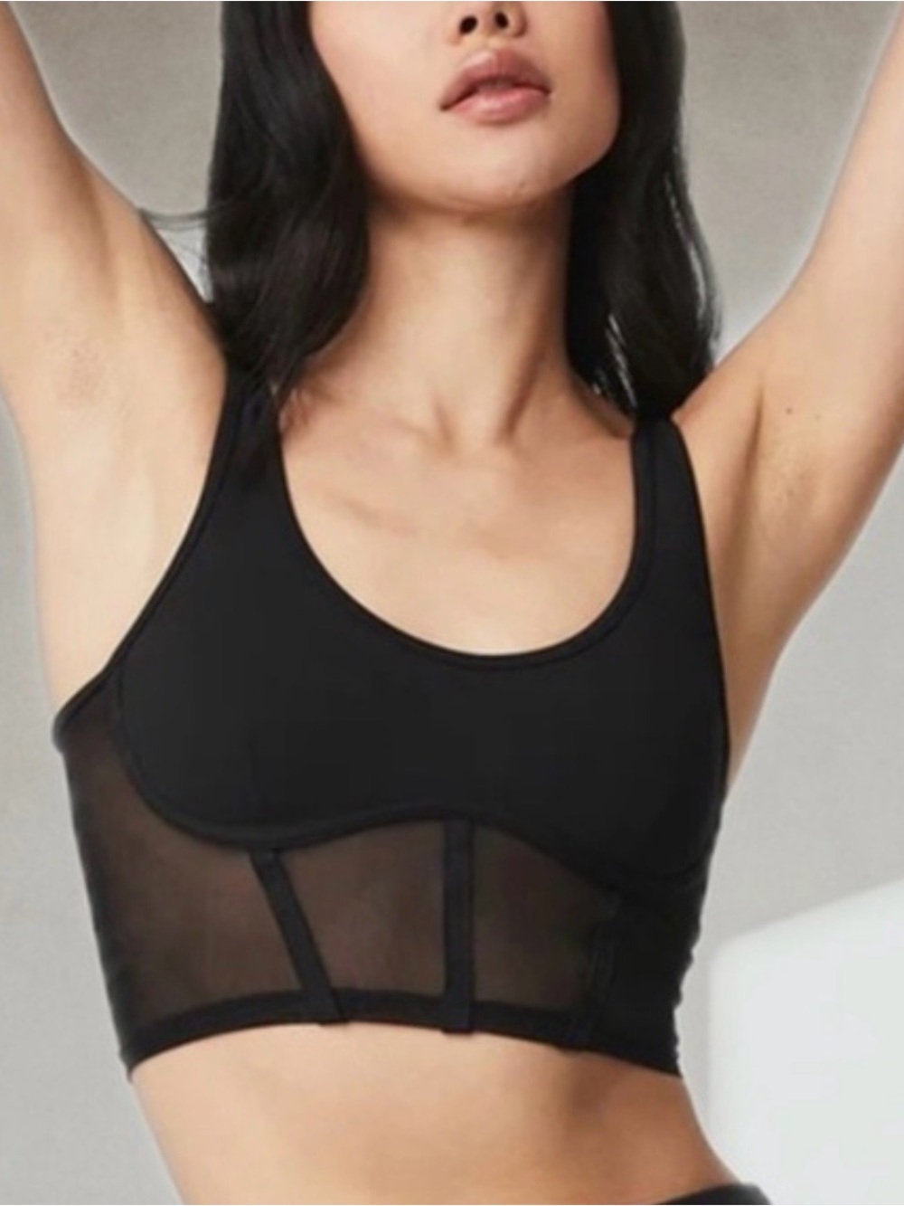 ALO Yoga Airbrush Mesh Corset Tank Top XS